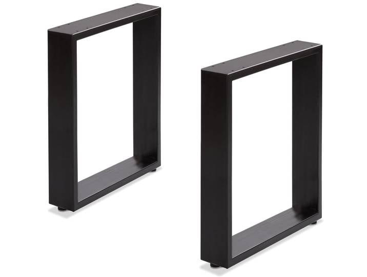 1 Paar Gestelle für Esstische, Material Stahl, schwarz, 50 cm