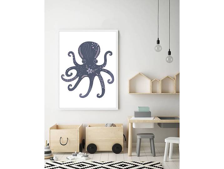 Tableau déco Octopus 63 x 83cm Multicolore