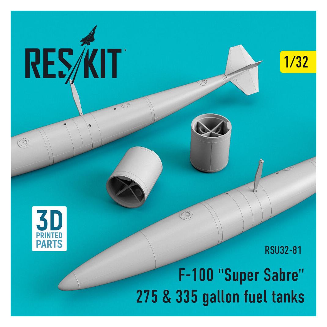 ResKit F-100 Super Sabre 275 & 335 gallon fuel tanks (RSU32-0081)