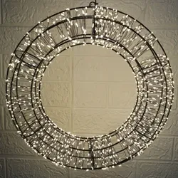 Lex Kranz Weihnachtskranz 1400 LED Lichterkette warmweiss Deko Timer : 1400 LEDs