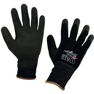 Kerbl Arbeitshandschuhe PowerGrab Thermo W, 297585, Latex-Beschichtung, schwarz, Größe 11 / XXL