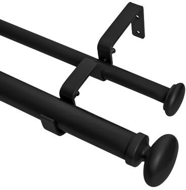 Meriville 1-Inch Diameter Prima Telescoping Double Window Treatment Curtain Rod