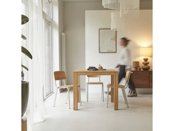Tisch Eden aus massivem Teakholz 90 x 90 - Natur