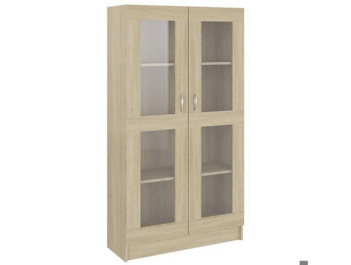 (18067)Bibliothèque CHIC Armoire à vitrine Chêne sonoma 82 5x30 5x150 cm Bois ingénierie FR