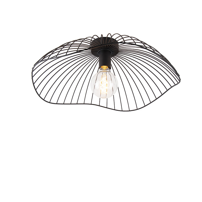 Qazqa Pua Design Plafondlamp Zwart - Diameter: 50 cm