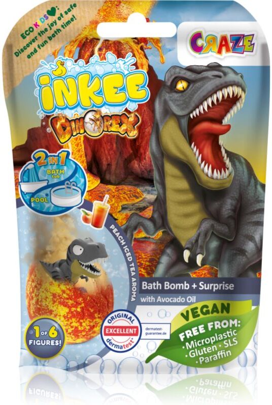 Craze INKEE Dino bombe de bain pour enfant avec une surprise 1 pcs