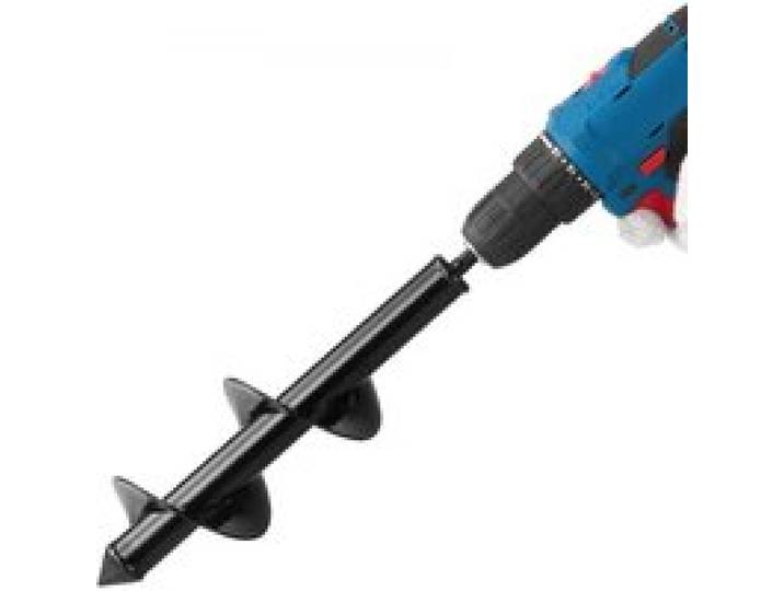 VEVOR Erdbohrer für Bohrmaschine, Ø 80x290 mm Pfahlbohrer, für 3/8-Zoll-Sechskant-Bohrer, Pfahlbohrer, Durchlässenbohrer, Lochbohraufsätze zum Graben von Gartenpfostenlöchern & Zäunen