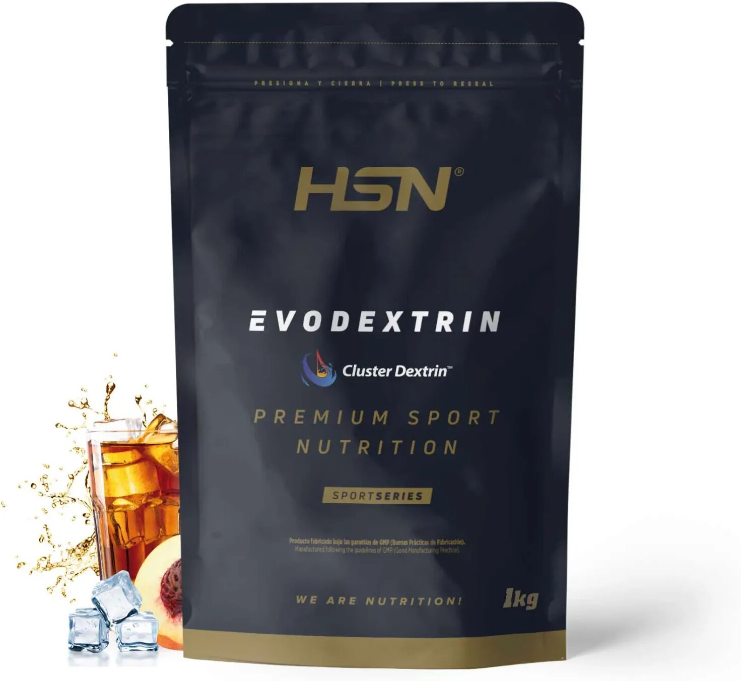 HSN Evodextrin 1kg té helado de melocotón - Intra-Entrenamiento - Polvo - 33  Servicios