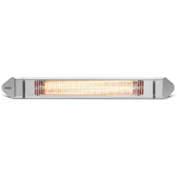 VASNER Teras 25 Basix Heizstrahler 1 Stufe 2500 Watt Silber für Gastro & Privat, IP65 Strahlwasserschutz