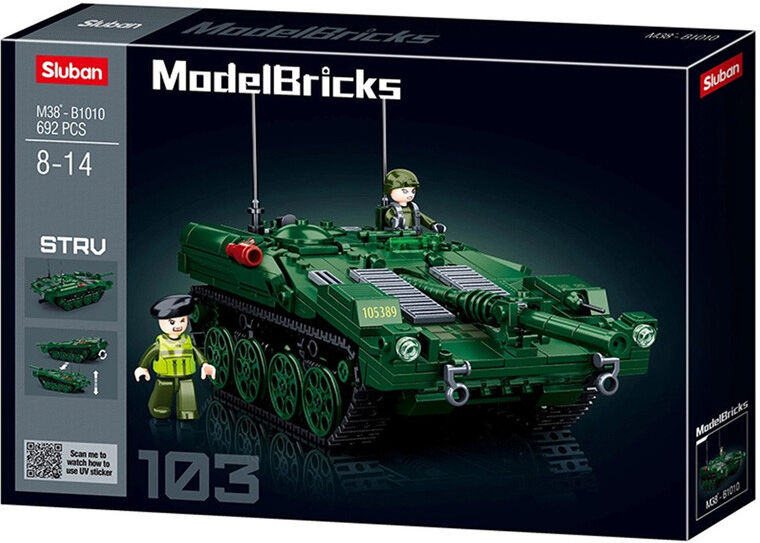 Model Bricks : Strv103 Main Battle Tank 692 pcs - Sluban