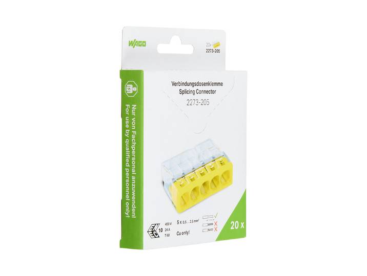 Wago Steckklemme Compact 5x 0.5-2.5mm² 20 Stk.
