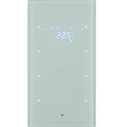Berker 75643030 Glas-Sensor 3fach mit Temperaturregler TS Sensor, polarweiß