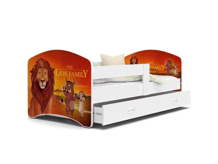 Lit Enfant Happy 80x160 Le Roi Lion Blanc