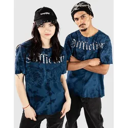 Affliction Detail Crew T-Shirt aegean blue tea stain Gr. XL