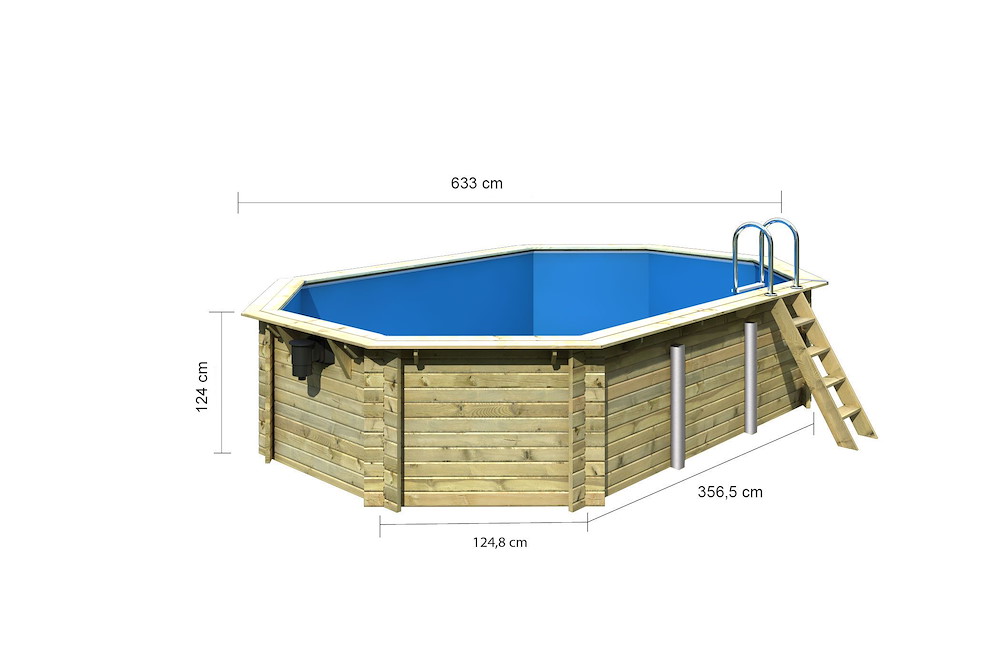 KARIBUHOLZT Pool 4Variante A Sparset KDI Vlies u.Folie,Deck u.Leiter 16954096