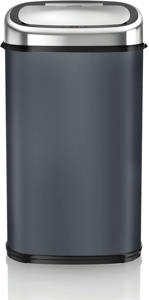 Tower 58L Square Steel Motion Sensor Bin Charcoal 58L