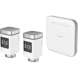 BOSCH Smart Home Starterset Heizen mit 2 Heizkörper Thermostat, Weiß