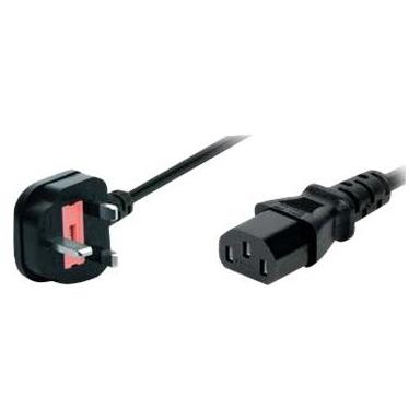Tecline Netzanschlusskabel England, Stecker auf IEC-Buchse, schwarz, 1,8 m Netzanschlusskabel für große (1.80 m) (809010)