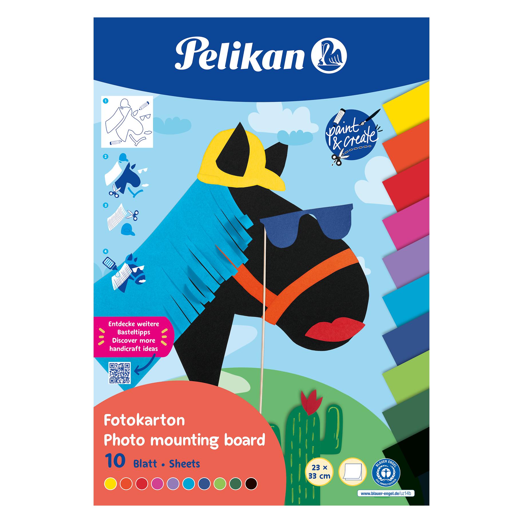 Pelikan Fotokarton Block FOKA, 10 Blatt, 23X33cm, f.s. (270 g/m², 10x) (101639)