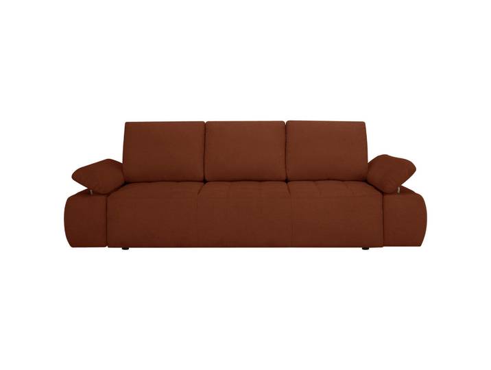 Mid.you Schlafsofa, Rost, Kunststoff, 3-Sitzer, Füllung: Schaumstoffflocken, 255x89x109 cm, Made in Europe, Bettkasten erhältlich, Bettfunktion erhältlich, Wohnzimmer, Sofas & Couches, Schlafsofas, Schlafsofas mit Bettkasten