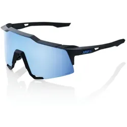 100% Speedcraft Brille Matte Black/HiPER Blue Multilayer Mirror Linse
