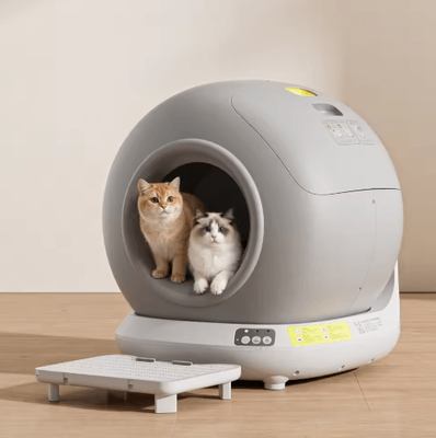 Inspire Picks 78L Automatic Self Cleaning Cat Litter Box Smart Enclosed Litter Tray With App Control grey With Pedal
