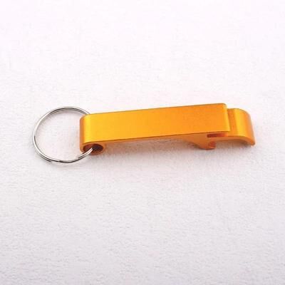 Uplift Essentials Multi Color Aluminum Bottle Opener Keychain gold