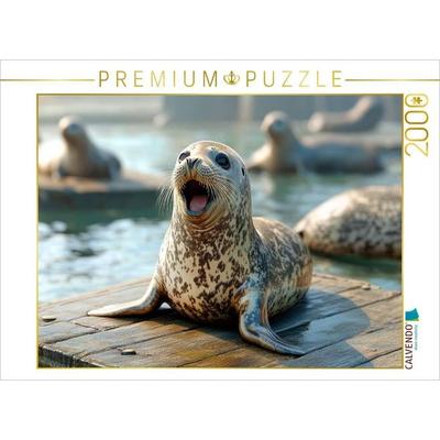 CALVENDO Puzzle Fröhlicher Ruf der Seehunde | 2000 Teile Lege-Größe 90x67cm Foto-Puzzle für glückliche Stunden, von , Calvendo Puzzle