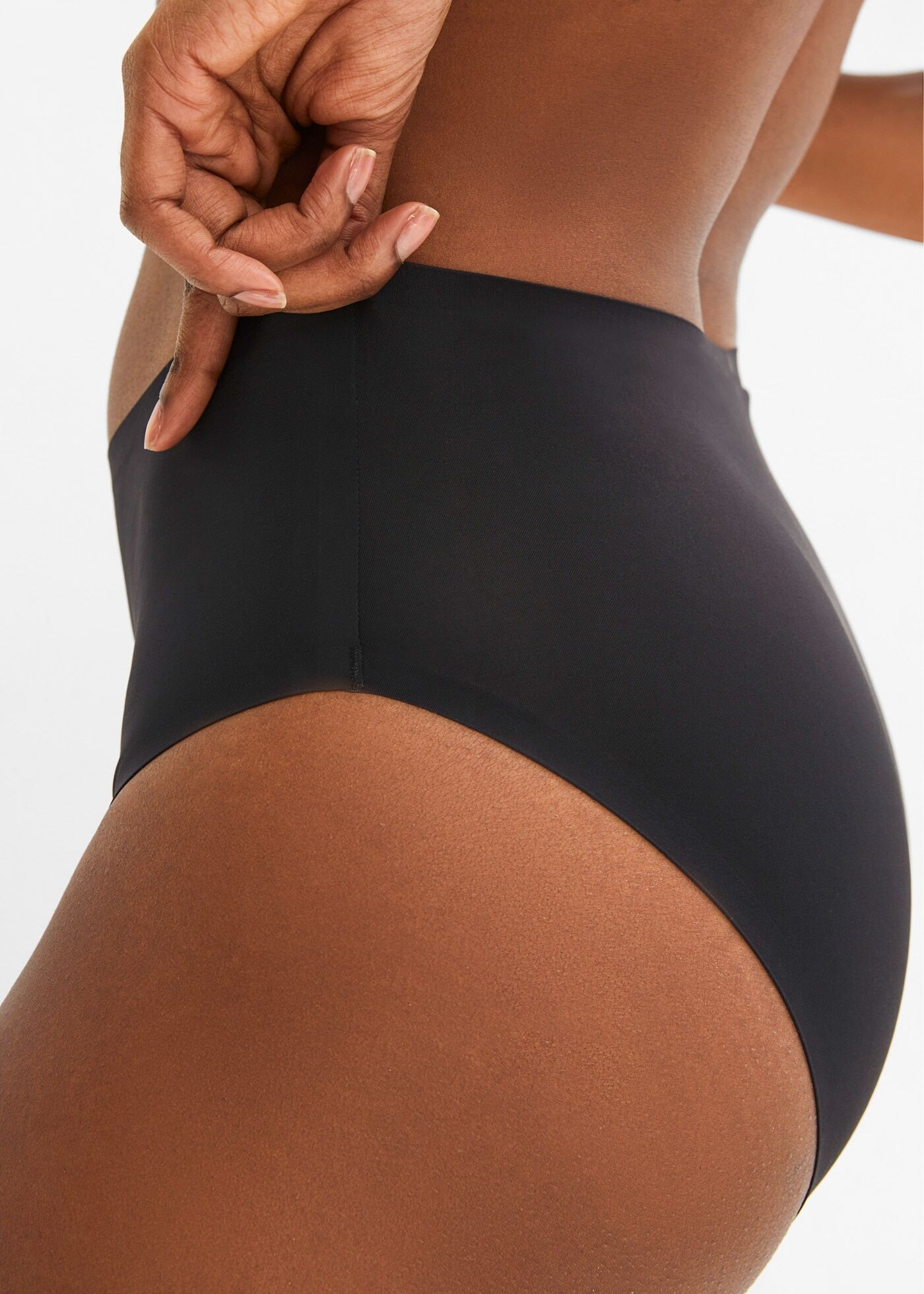 Panty BONPRIX, Damen, Gr. 48/50 (XL), 3 Stk., schwarz (3x schwarz), Obermaterial: 84% Polyamid, 16% Elasthan, Unterhosen Panty, nahtlose Verarbeitung, unsichtbar unter der Kleidung