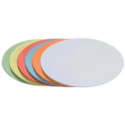 Franken 300er-Pack Moderationskarten »oval« 19 x 11 cm 6 Farben blau, 19x11 cm