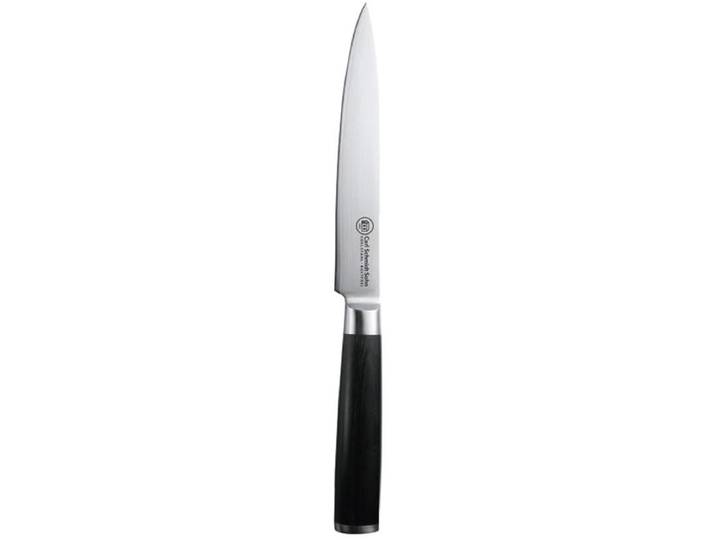 Fleischmesser CARL SCHMIDT SOHN Konstanz , schwarz, Klingenlänge 18cm, Stahl, Kochmesser, Fleischmesser, aus 67 Schichten japanischem Stahl