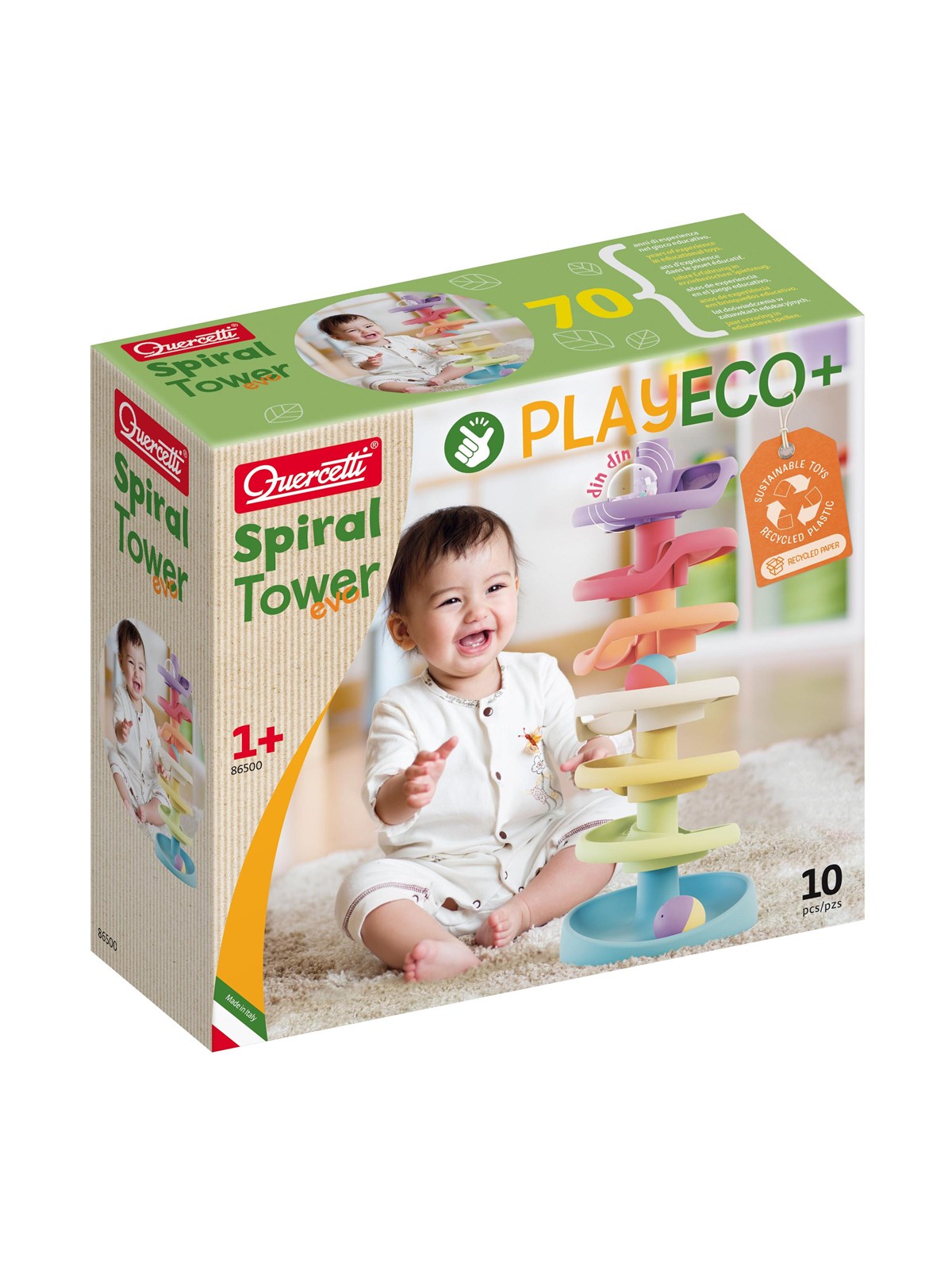 Quercetti Play Eco Ball Tower 10 pcs.