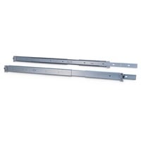 2U Teleskopschienen 650 mm, Einbauschienen grau