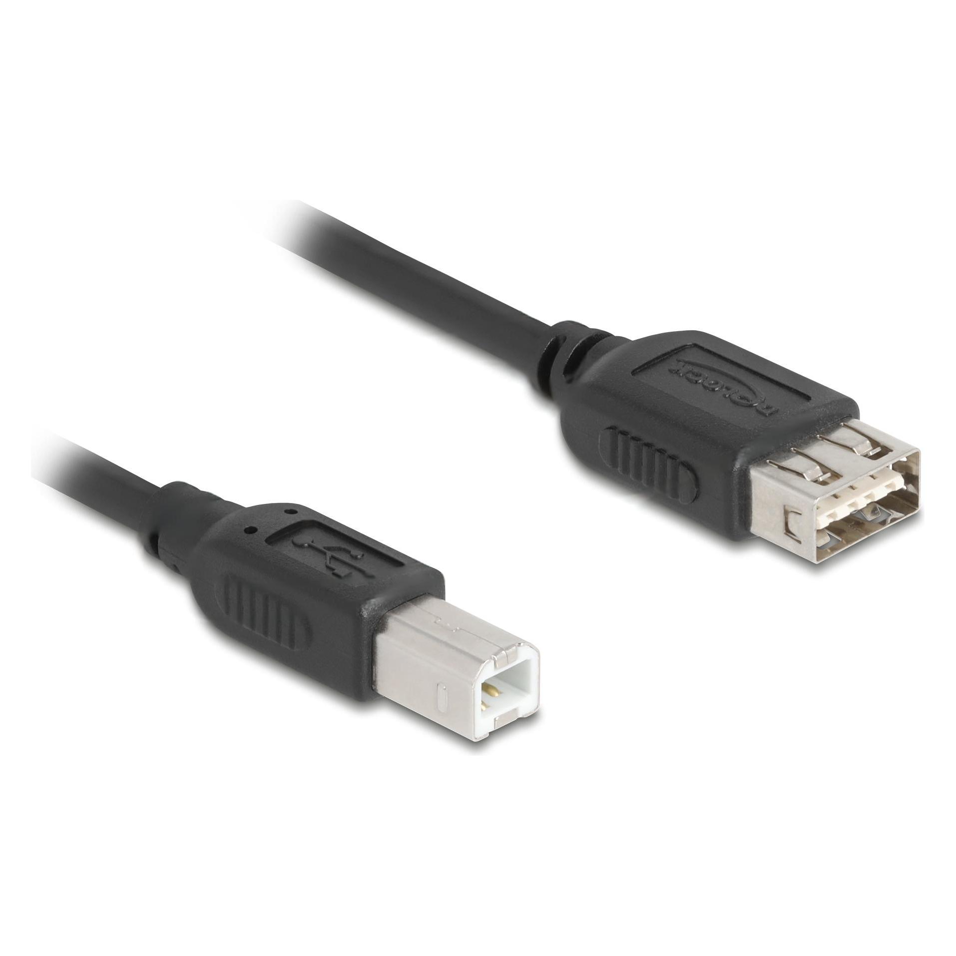 Delock USB 2.0 Kabel USB Typ-B Stecker zu EASY USB Typ-A Buchse 5 m (5 m, USB 2.0) (81533)