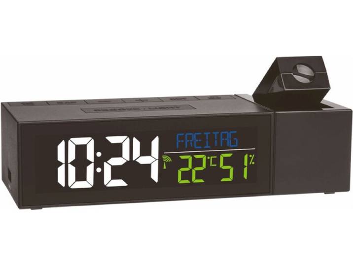 TFA Dostmann Radio Controlled Projection Wekker 60.5014.01 Thermometer