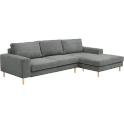 SOFA mit Longchair rechts Kaylynn Cordstoff anthrazit