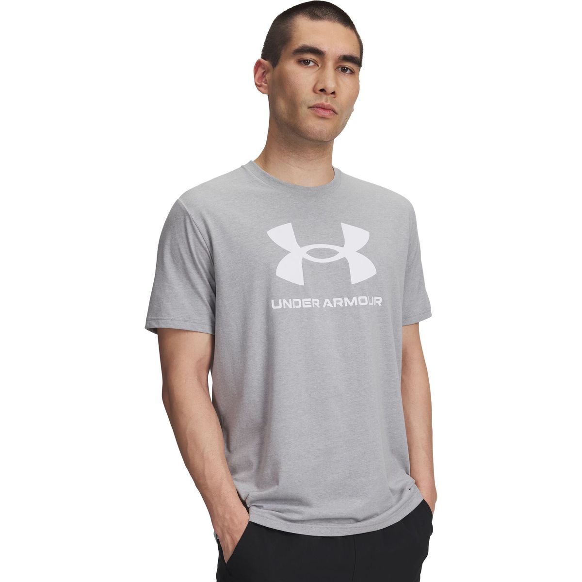 Under Armour Sportstyle Logo Update SS gray white (037) M 1382911-037-MD