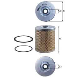 Ölfilter MAHLE OX 79D für Porsche BMW Borgward 356 912 Targa 356Speedster