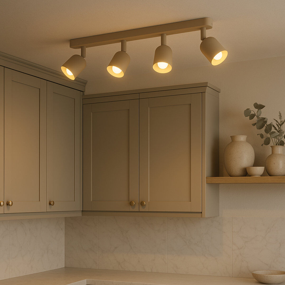 17 Stories Tilston Steel Minimalist Ceiling Spotlight Sandy 20.5cm H x 8cm W x 58cm D
