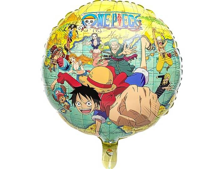 One Piece folieballon XXL Monkey D. Luffy feestdecoratie manga feestaccessoires decoratie kinderverjaardag Luffy (One Piece rond)