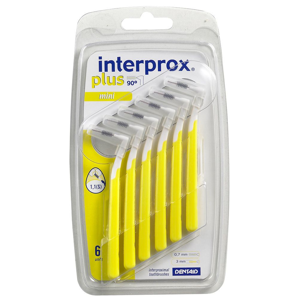 Interprox plus mini gelb Interdentalbürste 6 St Zahnbürste