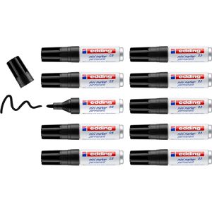 Edding Permanentmarker Mini Marker 0.5, 4-05-1001, Strichbreite 1,5 - 3 mm, schwarz, 10 Stück
