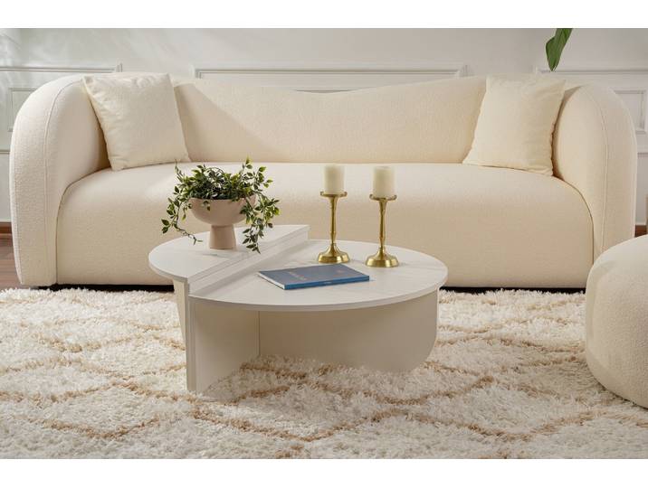 Skye Decor, Orion - Wood White, Couchtische, Holz Weiß, 90 x 30 x 60 cm