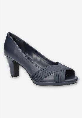 Women's Lavish Heel by Easy Street in Navy (Size 10 M)