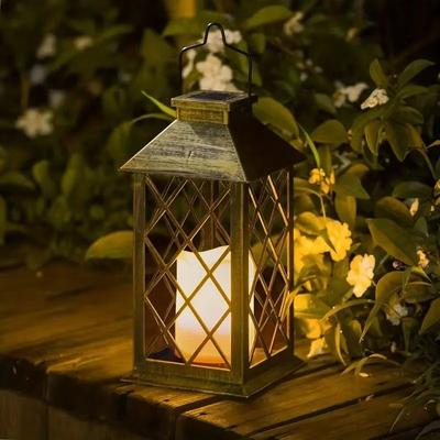 Inspired Finds Solar Lantern Outdoor Hanging Lights Waterproof Retro Candle Garden Decor bronze