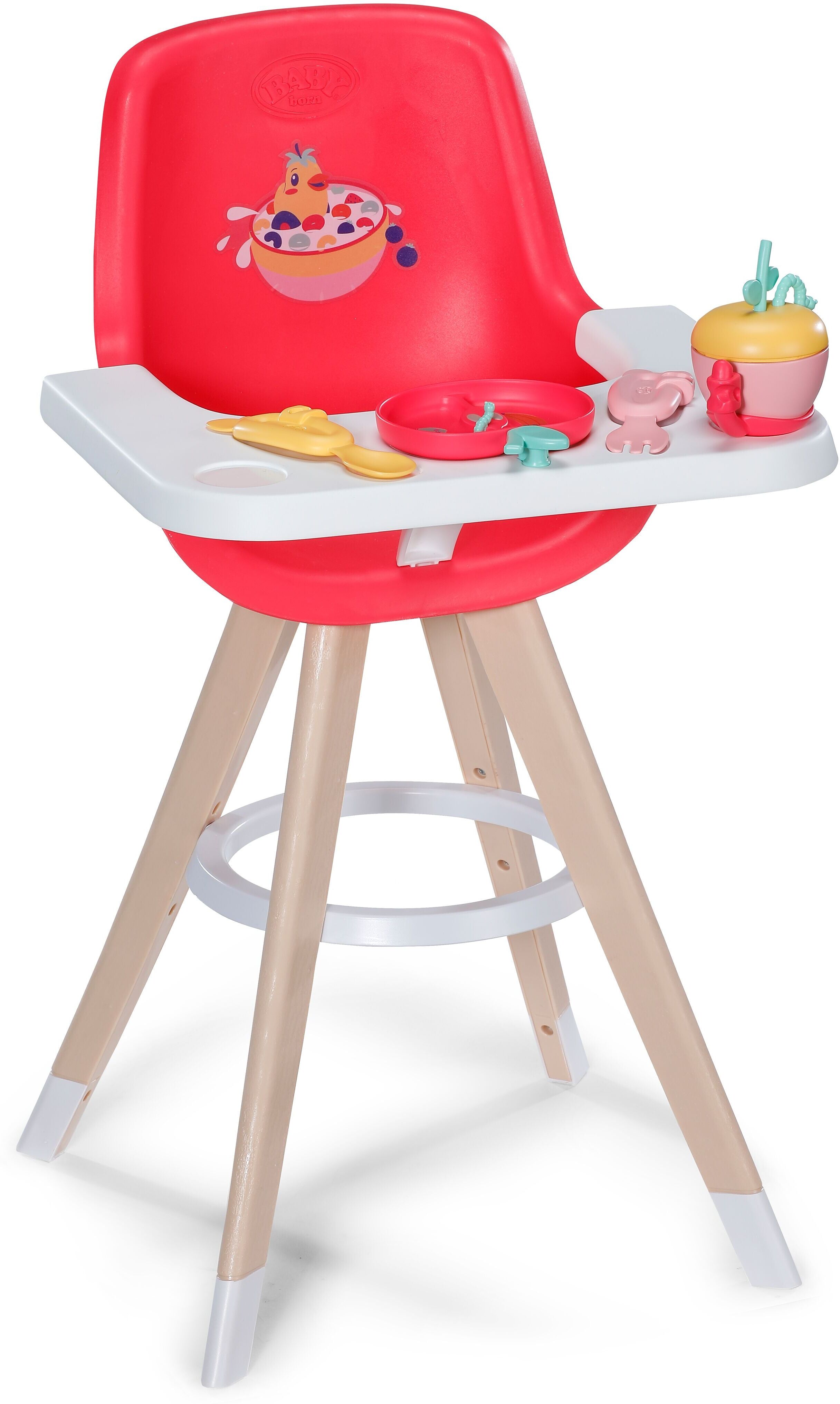 MGA Zapf Creation BABY born Tableware Set for 43cm BABY born Dolls - Includes Plate, Fork, Spoon, Cup and Tray - Ideal for Imaginative Play - Baby & Toddler Toys