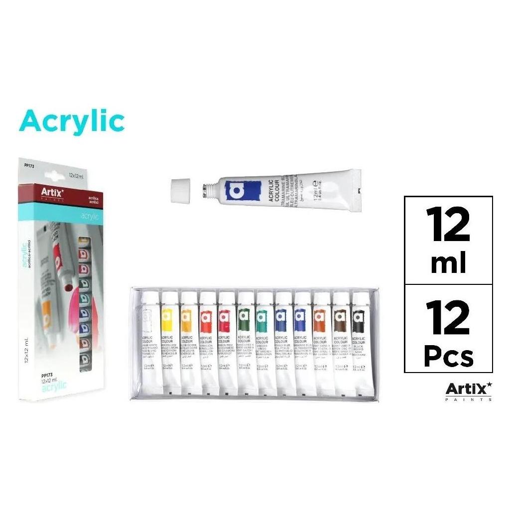 Artix Temperafarbe 12 ml 12 Farben (12 ml) (57526395)