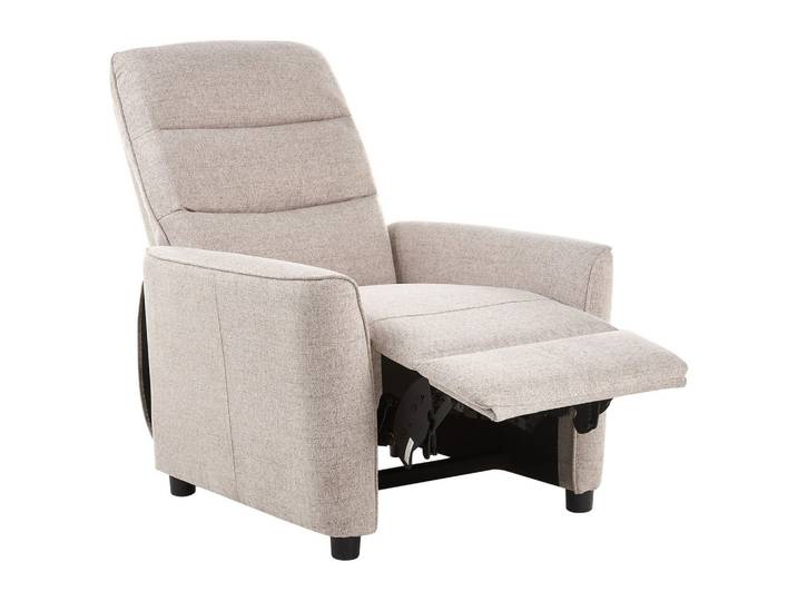 FERNSEHSESSEL mit Fußstütze Stoff Beige Sande