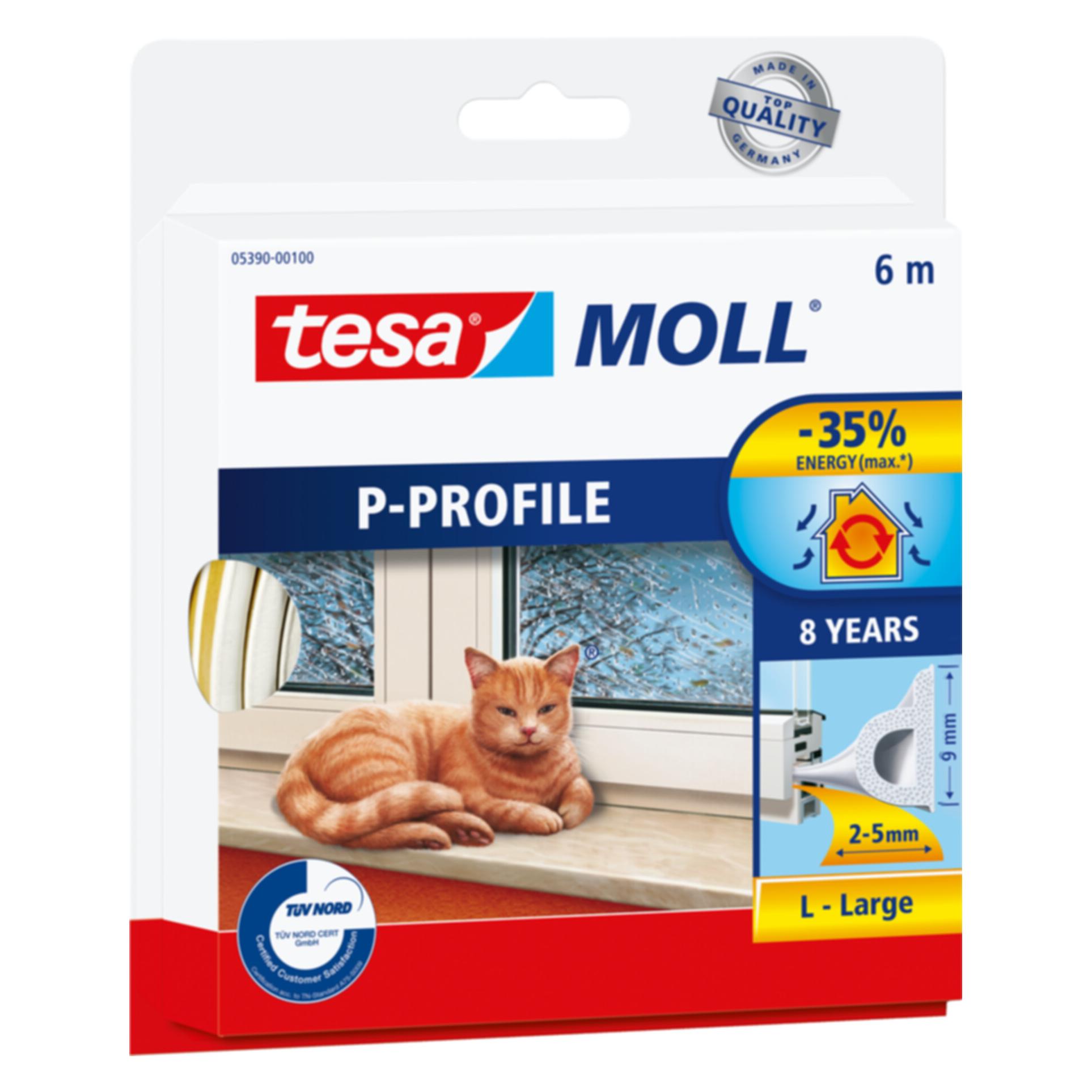 tesa tesamoll CLASSIC P-Profil Fensterdichtung (05391-00101-00)