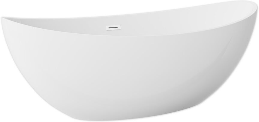 The North Bath Frigg wanna wolnostojąca z korkiem i przelewem BIAŁYM 180x87cm  6807B-1801OEMBP